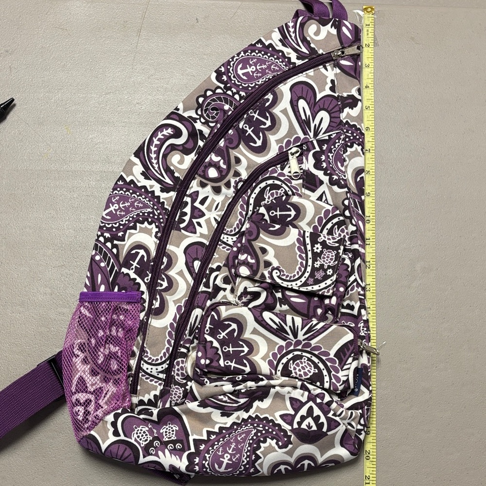 Elegant Purple Paisley Backpack